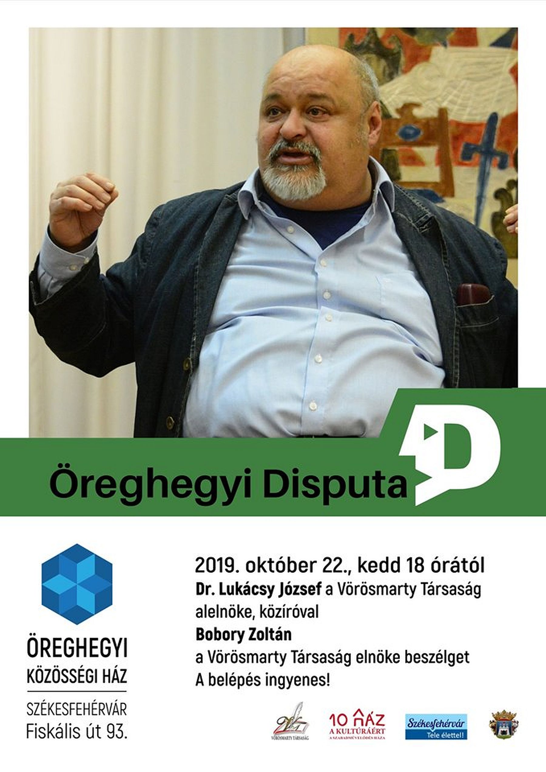 Dr. Lukácsy József, a Vörösmarty Társaság alelnöke lesz az Öreghegyi Disputa vendége